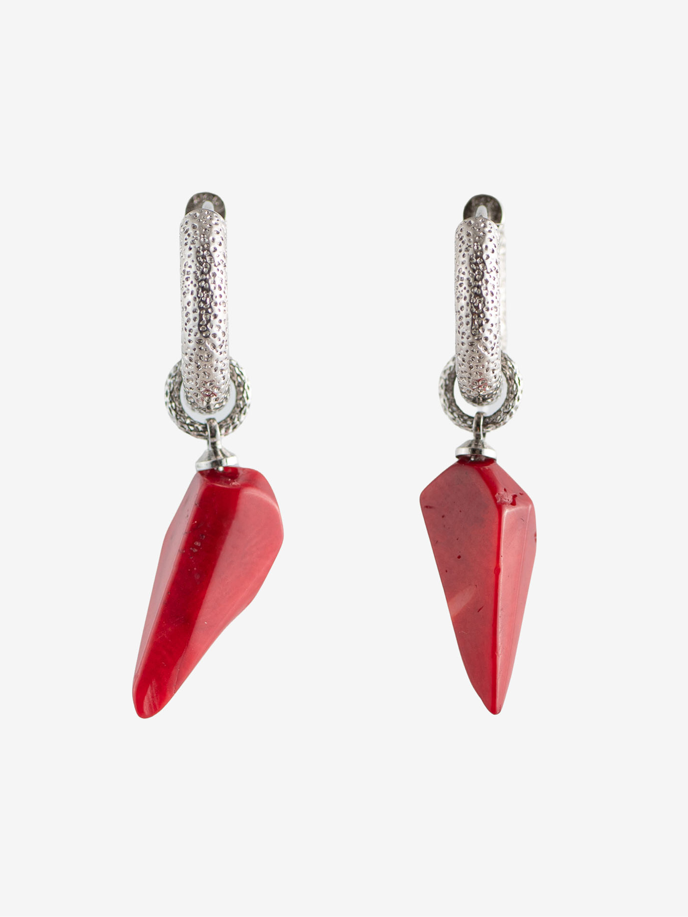 Серьги Перчики с красным кораллом — изображение 2
