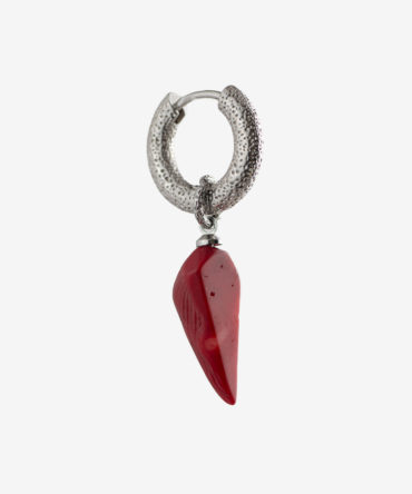 Серьги Перчики с красным кораллом