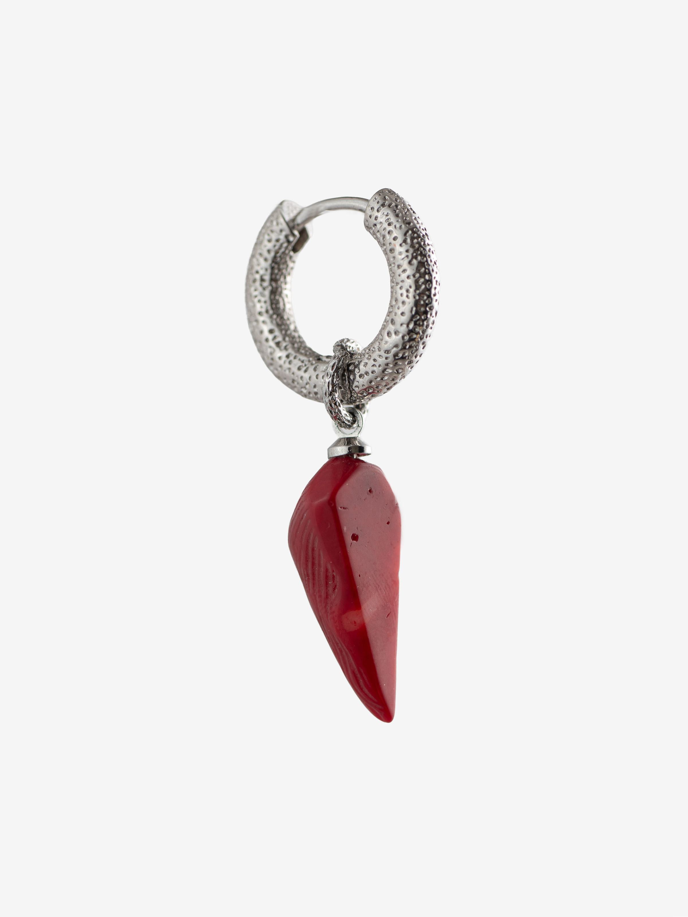Серьги Перчики с красным кораллом